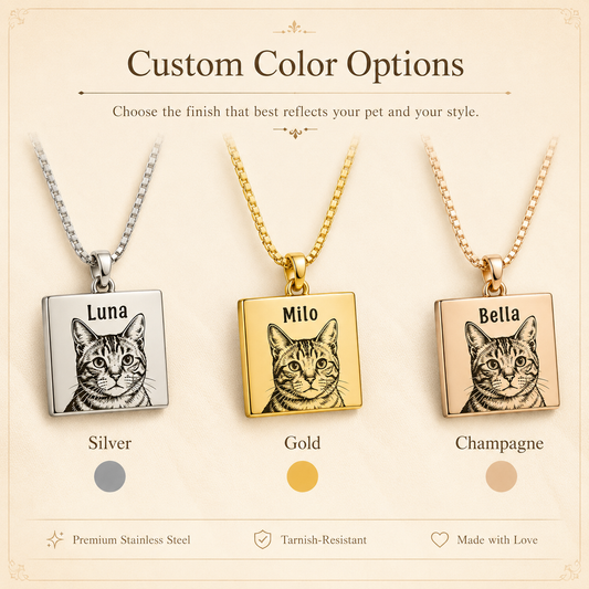 Wear Their Love Close — Custom Pet Portrait Necklace