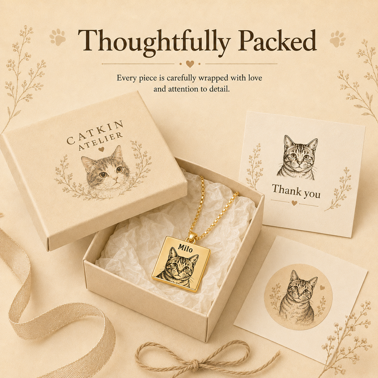 Wear Their Love Close — Custom Pet Portrait Necklace